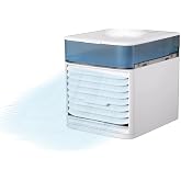 Portable Air Conditioner Small Personal Air Cooler 4 in 1 Compact Evaporative Air Humidifier Desktop Air Conditioner Fan 3 Wi