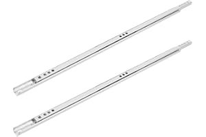 Belissy 2pcs/Set Coulisse Tiroir Glissiere Pour Tiroir Froid Rouleau tôle d'acier for Roulement à Billes Tiroir Rail Coulissant Quincaillerie d'armoires Montage (400x17mm)