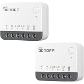 SONOFF ZBMINIR2 Zigbee Switch, 2 Pack, No Neutral | Zigbee switch without neutral, compatible with Alexa and Google Home. Req