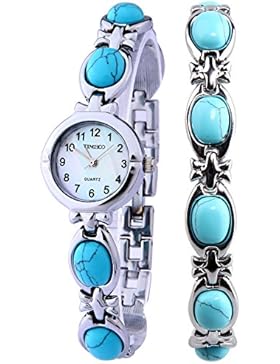 Time100 Armbanduhr Armbänder-Damenuhr Quarzuhr Mädchenuhr Edelstahl