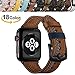 Price comparison product image Chok Idea Leather Watchband Compatible With Apple Watch Strap 40mm 38mm,Trendy Genuine Leather Band with Secure Metal Buckle Replacement for iWatch Apple Watch Series 4 3/2/1,Brown