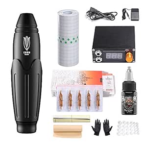 Hawink Corn Rotary Tattoo Machine Kit Professional Tattoo Pen With Rca Connector For Tattoos Amazon De Health Personal Care