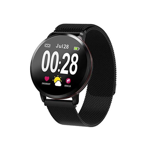 Smart Watch, Fitness Tracker, Activity Tracker, Support Calling, Notification, Sleep/Heart Rate Monitor,Blood Pressure, Remote Shot/Stopwatch/Anti-Lost Compatible with Android and IOS.