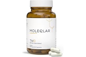 ‎MOLEQLAR MoleQlar TMG Betain Kapseln - 60 vegane Premium TMG-Kapseln - 500mg wasserfreies Betain (Trimethylglycin) pro Kapsel - hochrein - Betain anhydrous - Made in Europe