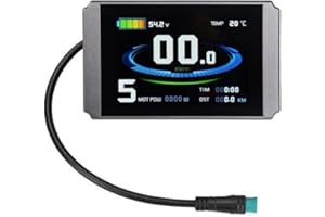 windmeile | Display KT-LCD8H con nuova interfaccia, nuova interfaccia utente, display LCD, illuminato, multifunzionale, e-bike, pedelec, 24V/36V/48V