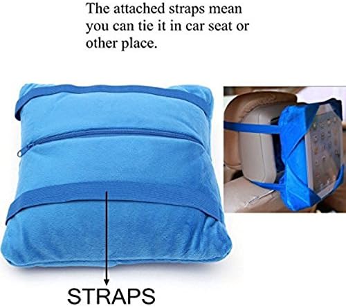 Pillow 3 IN 1 Multi functional Travel Tablet Case Cover Mount Holder (Blue)