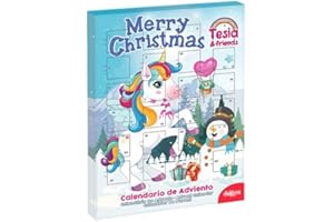 dekora - Calendrier de l'Avent Chocolat | Calendrier de l'Avent pour enfant Licorne Tesia dans la neige – 50 g