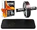 Produktbild Verbessertes Ab Roller von PeakPulse - Bauchmuskel und Fitness Rad für Abdomen inkl. XL Kniepolster, Gebrauchsanleitung und Silikon Stopper
