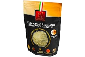Consorzio Vacche Rosse - Parmigiano Reggiano DOP Vaches Rouges Râpé - 24Mois - Sachet de 500 g