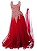 MAHAVIR FASHION Girls Soft Net Red Embroidered Long Gown For Parties and Wedding Traditional Wear. (6-12 Yrs) RS.279.00