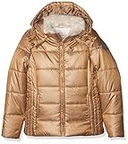 Coole Winterjacke in gold mit Webpelzkragen für Mädchen