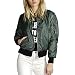 Ecowish Womens Classic Short Padded Bomber Jacket Coat Quilted Jacket