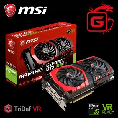 MSI GTX 1080TI Gaming 11G Carte Graphique Nvidia 11 Go PCI Express 3.0 x16