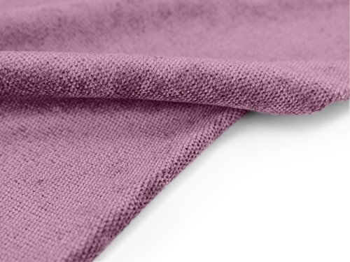 Hochwertige Kissenhülle mit samtig-weichem Chenille-Touch und dezentem Design – erhältlich in 14 modernen Farben und 3 verschiedenen Größen, 60×60 cm, altrosa - 8