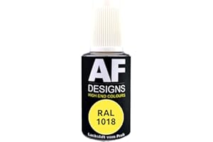Alex Flittner Designs Stylo de retouche RAL 1018 Jaune zinc mat 20 ml Stylo de retouche acrylique Peinture de retouche Peinture de retouche pour bois, métal, meubles, salle de bain