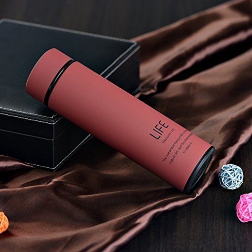 Preisvergleich Produktbild Lanlan Edelstahl Vakuum Cup Travel Wasser Flasche Isolierter Behälter 500 ml, rot