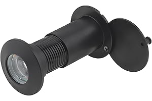 HOJLKLD Türspion Guckloch, 220-Grad-Türspion, 2,2 cm Rohrdurchmesser, Türspion mit Sichtschutzabdeckung für Türen von 3,5 cm bis 6,5 cm, Schwarz