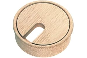 Handles & Ironmongery Clear Lacquered Oak Cable Tidy