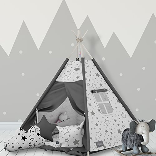Elfique Tipi/Tente Indienne avec Double Couverture rembourrée et Trois Coussins