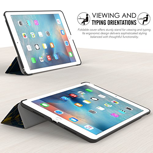 MoKo Hülle für iPad Pro 9.7 – Ultra Lightweight Slim PU Leder Tasche Schutzhülle Schale Smart Shell Case mit Auto Schlaf / Wach Funktion und Standfunktion für Apple iPad Pro 9.7 Zoll Tablet, Nachlicht - 5