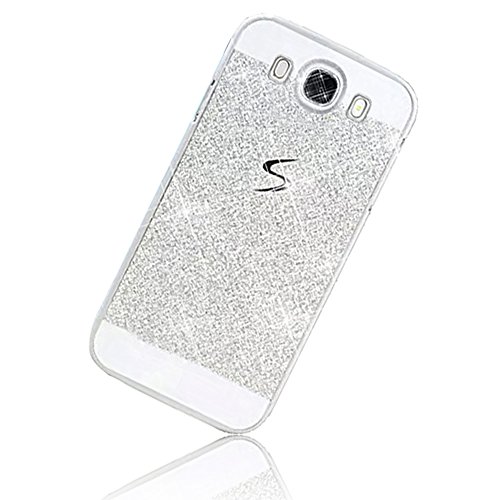 Sunroyal   Funda C  scara para Samsung Galaxy J5 2016  SM-J510  Case Cover Bling Carcasa Suave Flexible Extremadamente Delgada Piel PC Ultra Thin Parachoque Protector Resistente a los Ara  azos Shock-Absorci  n - Plata Sliver