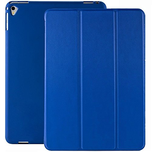 KHOMO iPad Pro 9.7 Zoll Hülle Case Dunkelblau Gehäuse mit doppelten Schutz ultra dünn und leicht, Smart Cover Schutzhülle fur das Neue Apple iPad Pro 9.7 - Italic Dark Blue