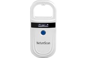 NetumScan Pet Scanner Reader, Chip Tag Portable Built in Storage, Support EMID and FDX-B for Pet Management Farm Management W90A