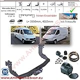 Anhängelast: 2800 kg AHK Anhängerkupplung mit Elektrosatz 13 polig für Mercedes Sprinter / VW LT 28-35 1995-2006 Anhängevorrichtung Hängevorrichtung - starr, mit angeschraubtem Kugelkopf