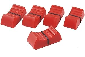 U/D Manopola di ricambio per console, mixer, slider, fader, 24 x 11 x 10 mm, compatibile con mixer Yamaha, Soundcraft e Behringer, 10 pezzi (rosso)