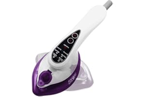 SILVANO Plancha de Vapor | Uso en Vertical | Cabezal Giratorio | Pantalla Digital (Morado)