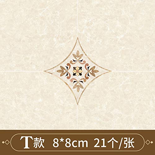 Preisvergleich Produktbild lsaiyy Schlafzimmer bodenaufkleber Aufkleber bodenfliesen selbstklebend wasserdicht verschleißfest bodendekoration 1 stück 21 Aufkleber Flache wandaufkleber europäischen t-Modelle 8x8cmx21