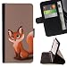 Produktbild God Garden - FOR Samsung Galaxy S5 V SM-G900 - Red Fox - Glitter Teal Purple Sparkling Watercolor Personalized Design Custom Style PU Leather Case Wallet Fli