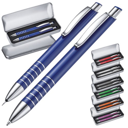 Schreibset silber – im Metalletui mit Ihrer persönlichen Gravur - 2