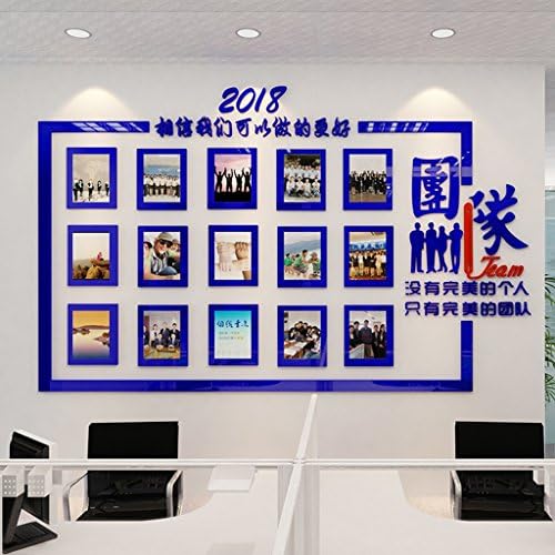 LYTSM® Photo Wall, 3D Three-dimensional Wall Sticker enterprise the company culture Wall Sticker Inspirational Acrylic Wall Stickers Wall Decor ( Color : #2 , Size : 180*111cm )
