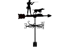 ZNEL Banderuola per Cacciatori E Cani Segnavento con Montaggio sul Tetto, Indicatore di Direzione del Vento per Il Giardino di Caccia del Cacciatore di Cortile della Fattoria,Chaser