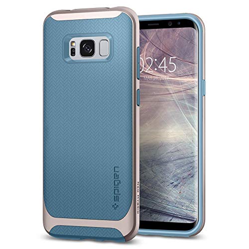 Spigen Funda Galaxy S8 Plus  Carcasa  Neo Hybrid  Protecci  n Interna Flexible y Marco Reforzado de Parachoques Duro para Galaxy S8   2017  - Niagara Blue
