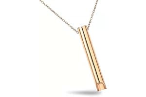 CHIPKART Stress Relief Necklaces，Titanium Steel Breathing Necklace for Anxiety Relief, Breathing Exercises, Meditation, Gift for Women Men Christmas Valentine Birthday, Gift Boxed(Gold)