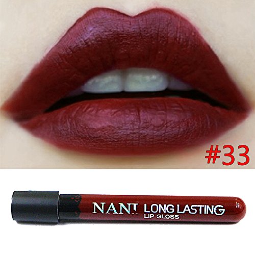 Neverland Waterproof Liquid Makeup Lip Pencil Matte Lipstick Lip Gloss Super Long Lasting 33#