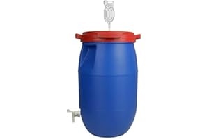 LILAWELT24 30L Gärfass Maischefass Weinfass kompletter Gärbehälter Gärbottich Getränkefass