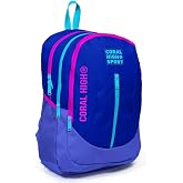 Coral High Sport Lacivert Pembe Okul ve G&uuml;nl&uuml;k Sırt &Ccedil;antası - D&ouml;rt G&ouml;zl&uuml; - USB ve AUX Soketli