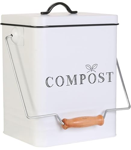 Contenitore Compost Da Cucina Gimel 3.5 L In Metallo Con Filtro Carbone - Anti Odori - Foto 5