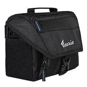 Favria Water Resistant Camera Bag, DSLR Camera Shoulder Bag, Outdoor Travel Camera Bag Case for Nikon Canon Sony Mirrorless Cameras, Lens, Tripod and Accessories - (Blue Zip)