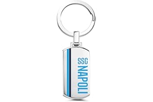 Clondo Portachiavi SSC Napoli in Acciaio Inossidabile – Prodotto Ufficiale Calcio – Gadget Elegante e Resistente con Logo SSCN – Idea Regalo per Tifosi Azzurri