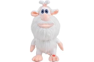 Booba Jouet en peluche parlant 34 cm, peluche interactive sous licence officielle, animal en peluche doux et câlin, répétez ce que vous dites pour les fans des enfants