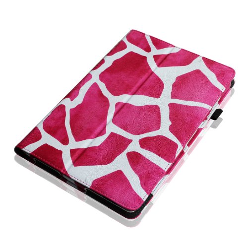 Fintie Schutzhülle Flip Case mit Stylus Halterung für Microsoft Surface RT/Surface 2 26,9 cm nicht kompatibel mit Windows 8 Pro – – ZD-Giraffe Magenta Surface 2 / Surface RT - 8