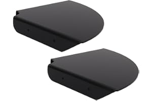 Fockety Étagères d'Angle Murales Flottantes en Acrylique, 2 Pièces, pour Chambre à Coucher, Salon, Cuisine (1.2x8.3x8.3in) (Noir)