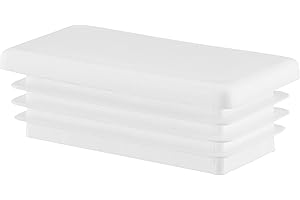 EMFA Lamellenstopfen für Rechteckrohre 80x60 mm Weiß 10 Stück Rechteckstopfen 60x80, 6x8 cm