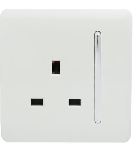 Trendi 2-fach Schalter Mit 4 USB-Ports - 13A Steckdose In Glänzendem Weiß - Moderne Tap-Schalter Für Haushalt Und Büro