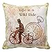 Produktbild JamieSaleStore Steampunk Bicycle 45*45cm Cotton linen pillow cushion cover