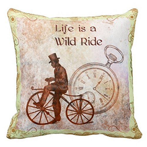 Preisvergleich Produktbild JamieSaleStore Steampunk Bicycle 45*45cm Cotton linen pillow cushion cover